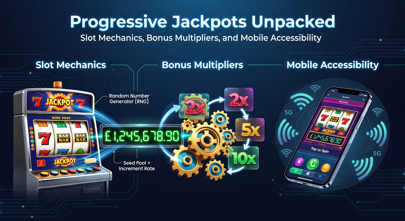 Ein dynamisches Bild von einem progressiven Jackpot-Slot mit steigendem Jackpot-Zähler und leuchtenden Symbolen auf einem modernen Bildschirm