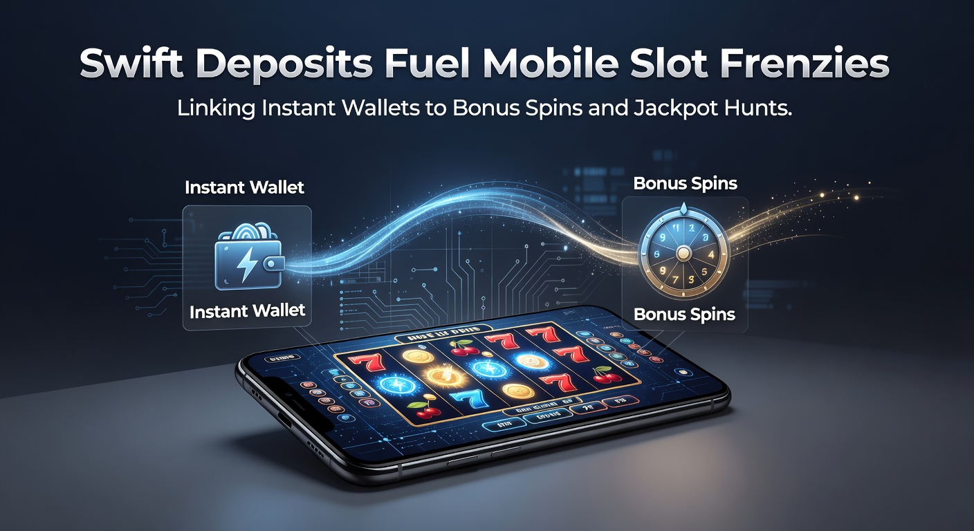 Mobilgerät zeigt Slot-Spiele mit blitzschnellen Einzahlungsoptionen und drehenden Walzen voller Bonus-Symbole
